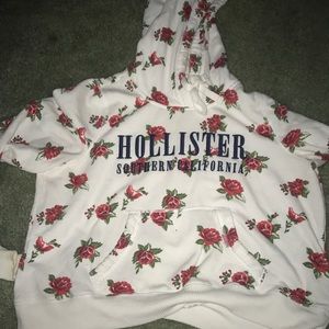 rose cropped hollister hoodie